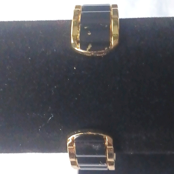 ACCUTIME Bling Cuff Watch Black & Gold With Rhinestones - Picture 2 of 8